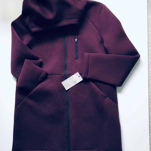 Sage Collective Jackets & Blazers - SAGE COLLECTIVE Zipper Hoodie Coat Plum NWT Sz XL